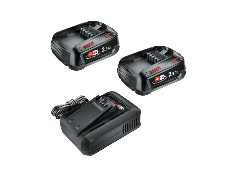 Začetni komplet Bosch 18 V (2 x 2,5 Ah + AL 18V-44), 1600A031T5